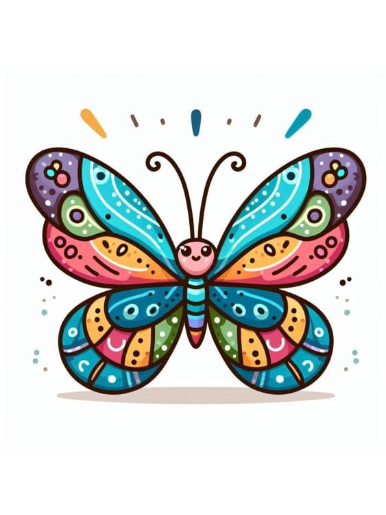 Butterfly with Colorful Wings