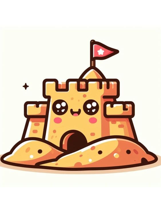 Sandcastle with Flag