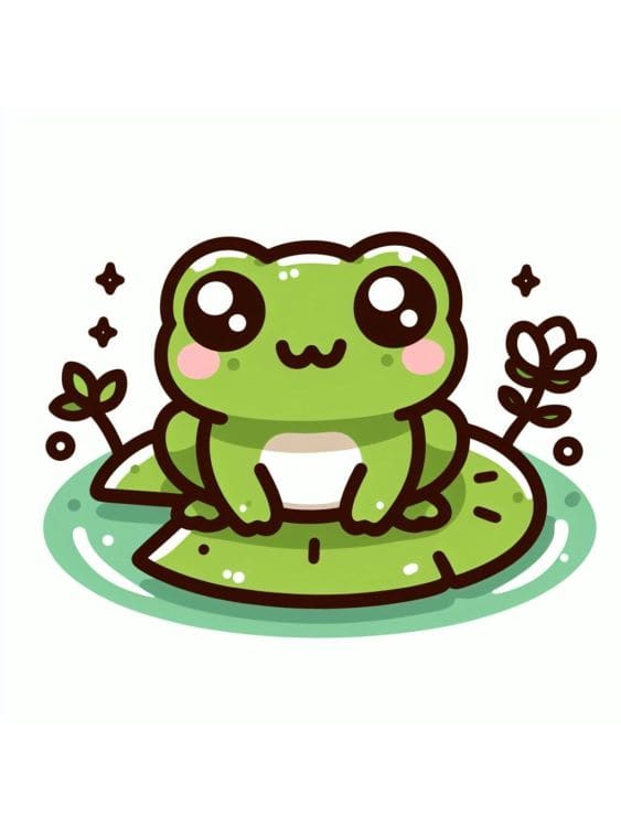 Small Frog on a Lily Pad