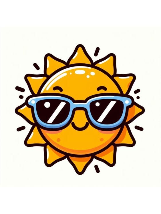 Smiling Sun with Sunglasses