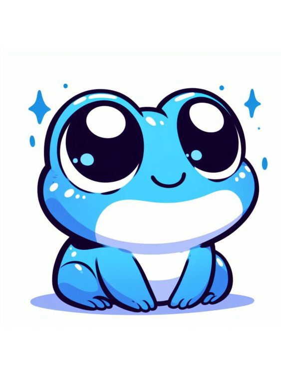 Blue Smiling Frog