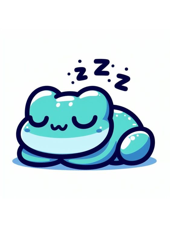 Cyan Sleeping Frog