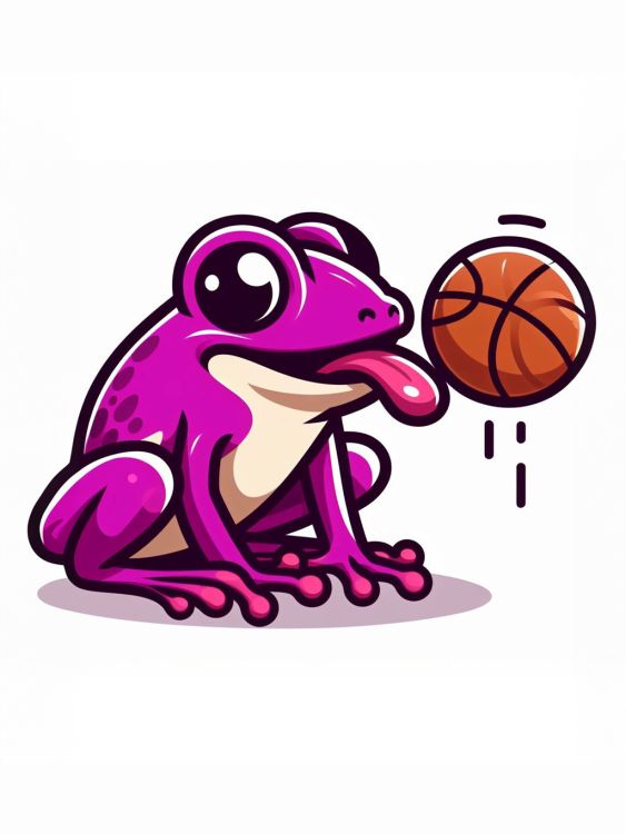 Magenta Basketball Frog