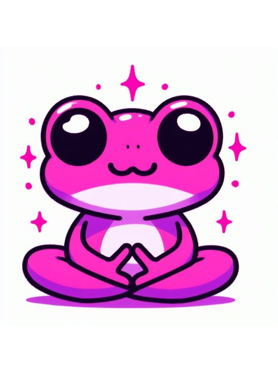 Magenta Yoga Frog