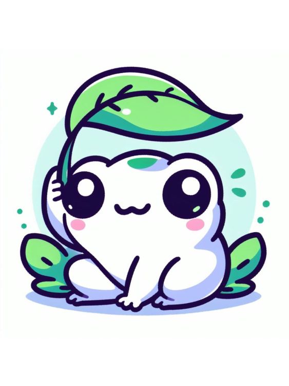 White Rainy Day Frog