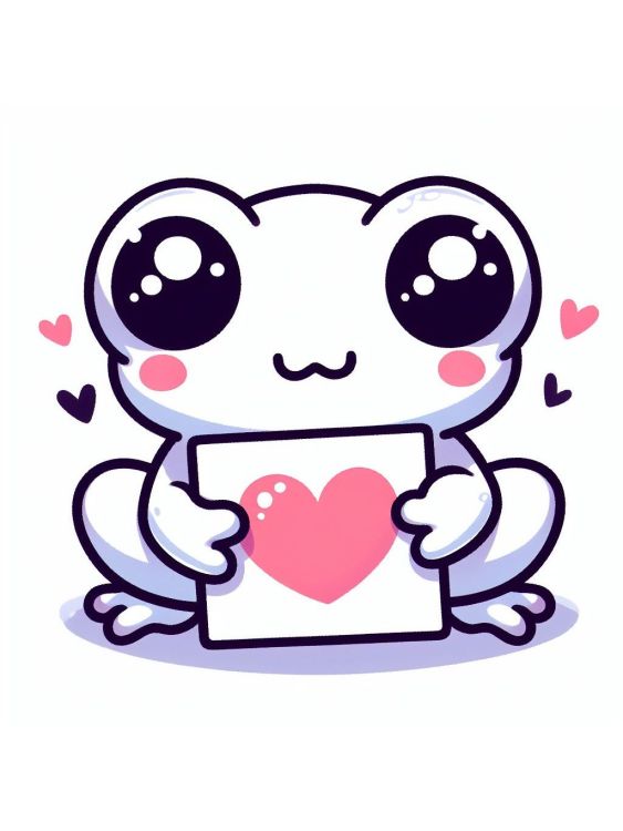 White Valentine's Frog