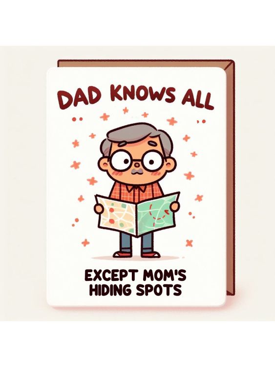 Dad knows all, except mom's hiding spots