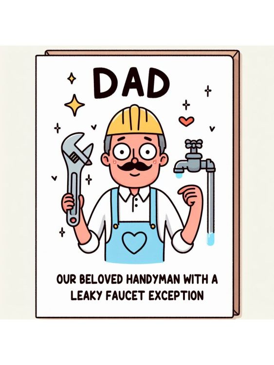 Dad, our beloved handyman with a leaky faucet exception