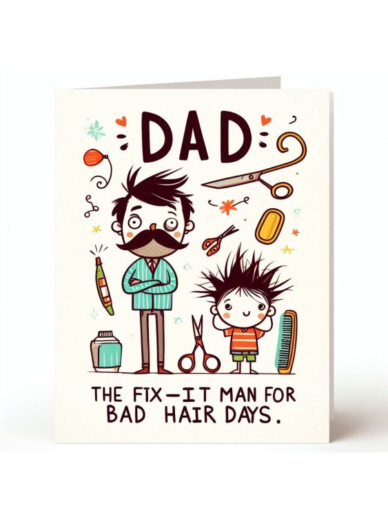 Dad, the fix-it man for bad hair days