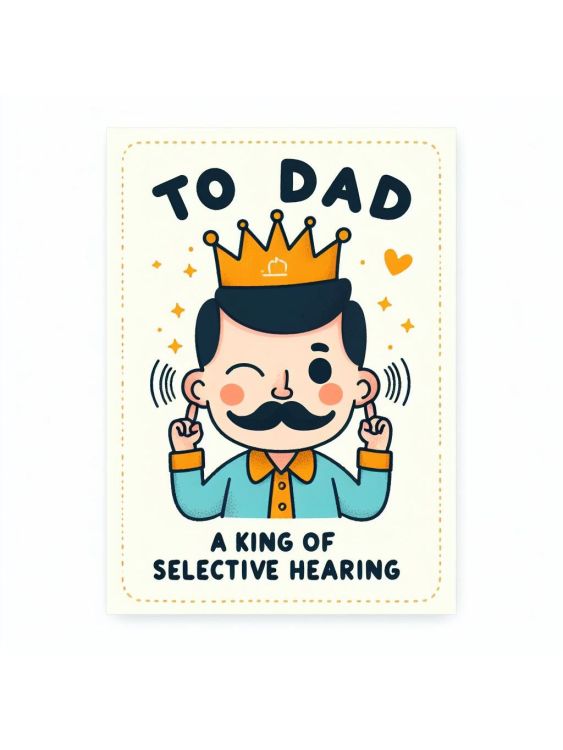 To Dad, a king of selective hearing