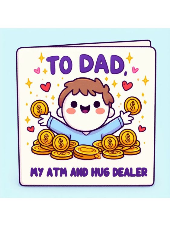 To Dad, my ATM and hug dealer