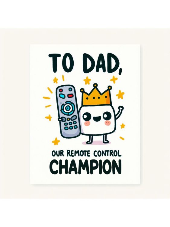 To Dad, our remote control champion