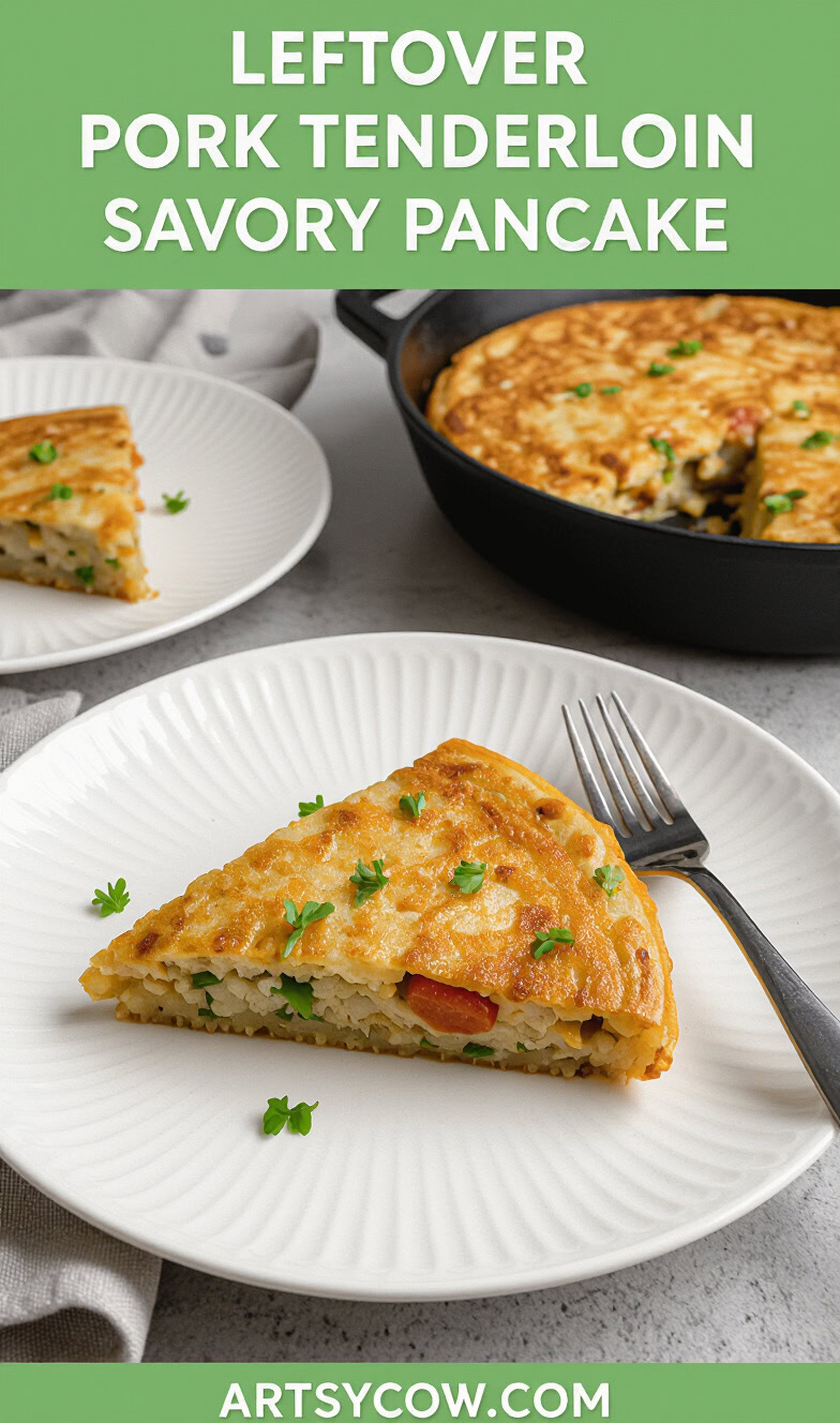 leftover pork tenderloin savory pancake recipe pin image