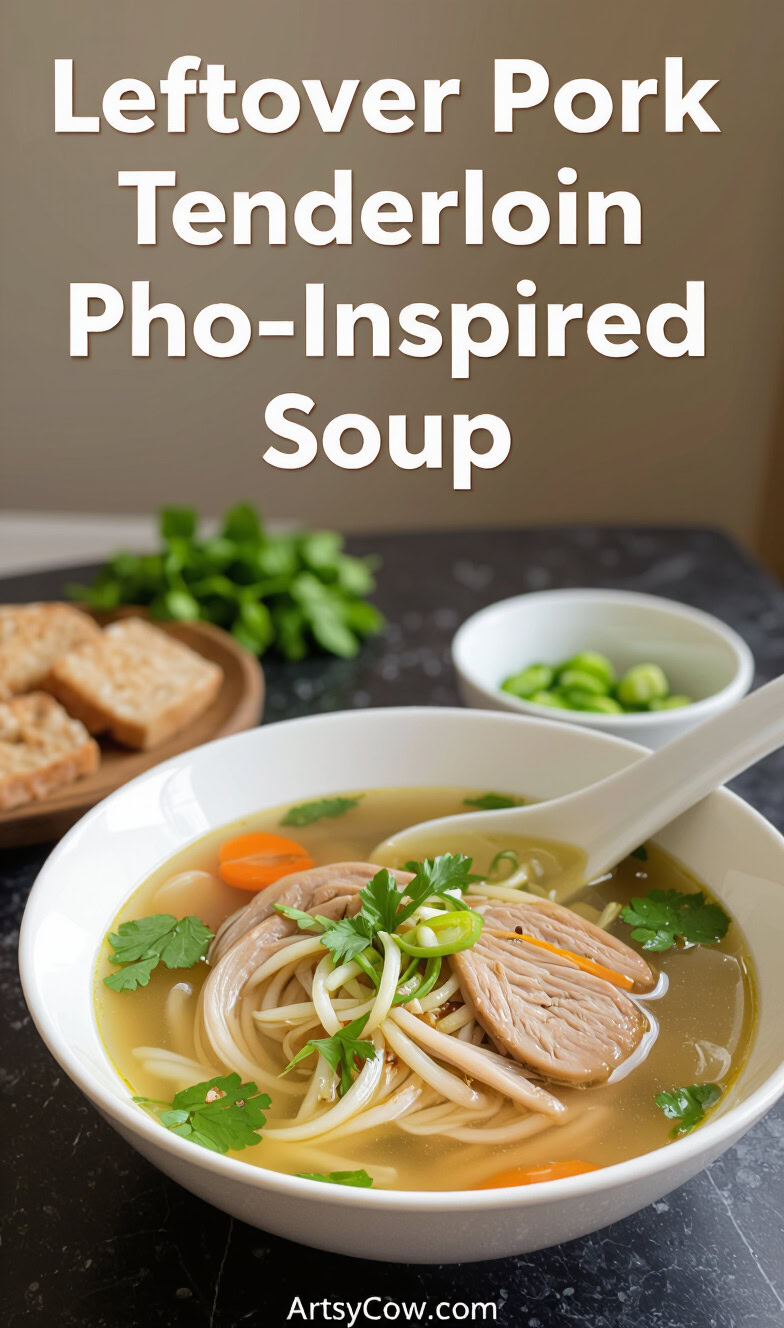 leftover pork tenderloin pho inspired soup recipe pin image