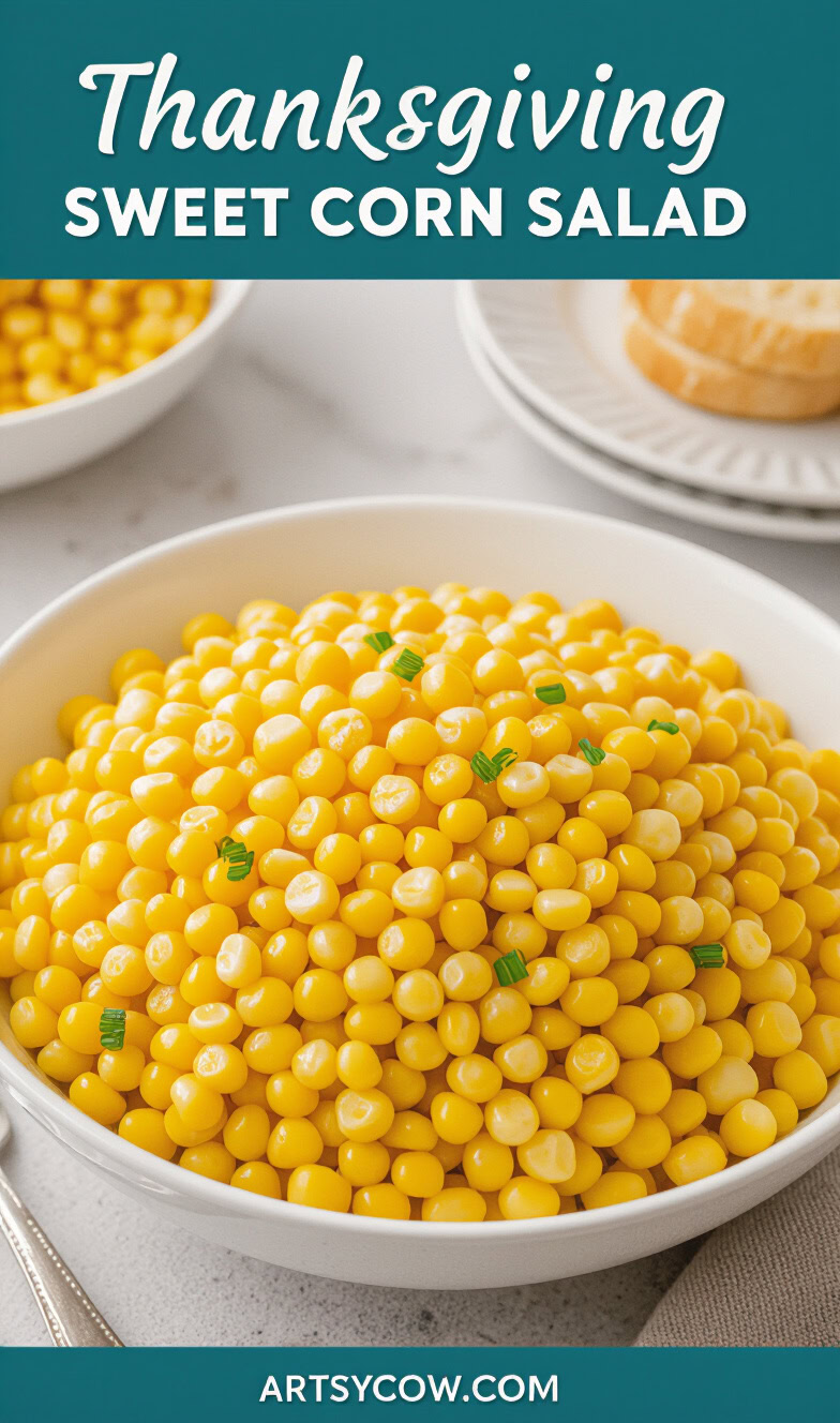 thanksgiving sweet corn salad pin image