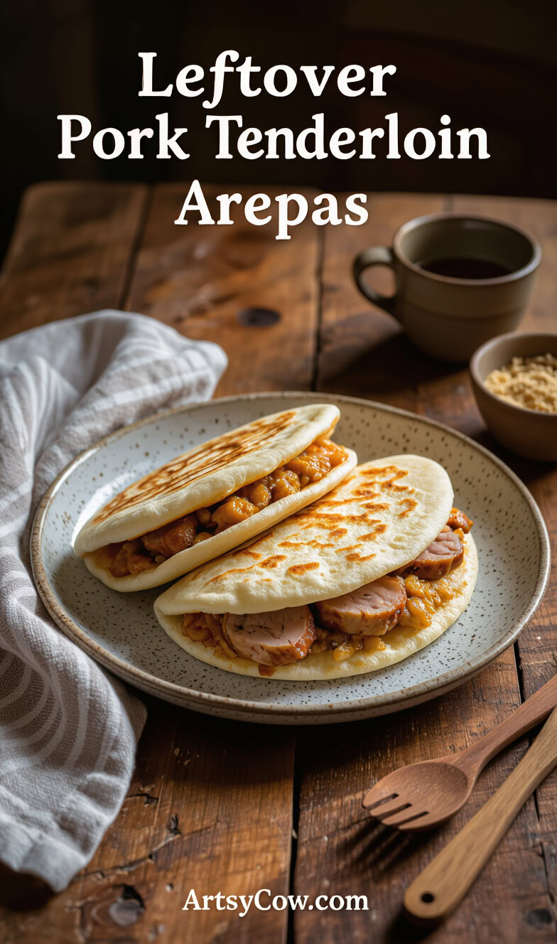 leftover pork tenderloin arepas recipe pin image