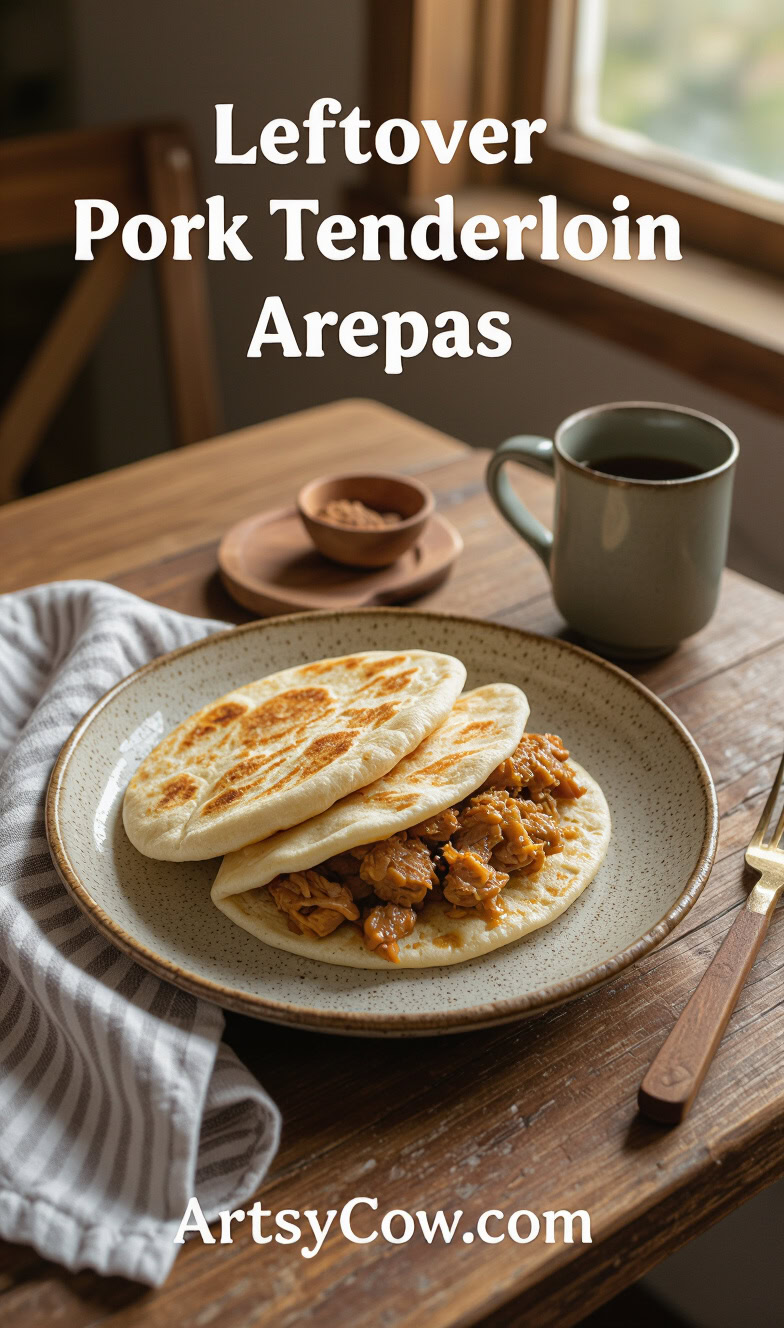 leftover pork tenderloin arepas recipe pin image