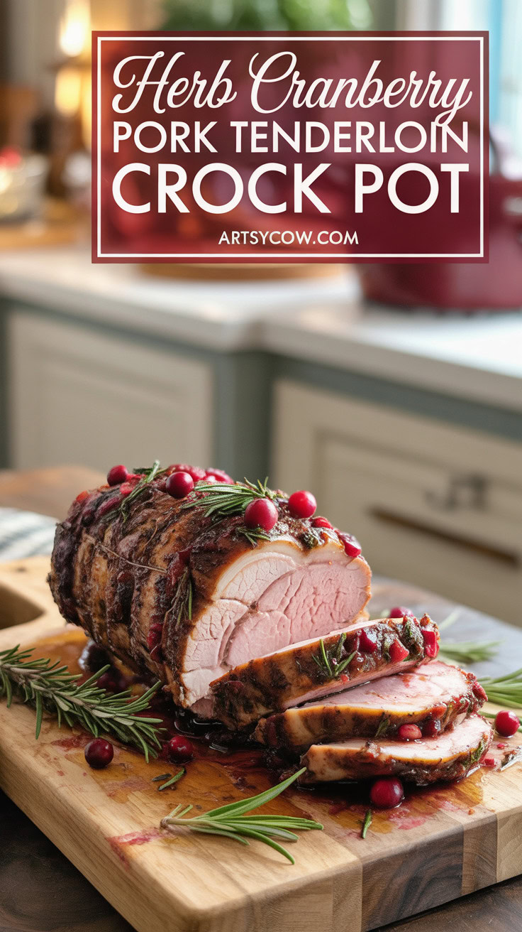 Herb Cranberry Pork Tenderloin Crock Pot Recipe