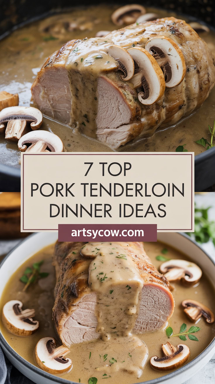 pin-1-Crock Pot Pork Tenderloin with Mushroom Gravy Dinner-2