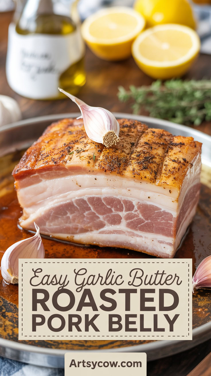 pin-1-Easy Garlic Butter Roasted Pork Belly-3