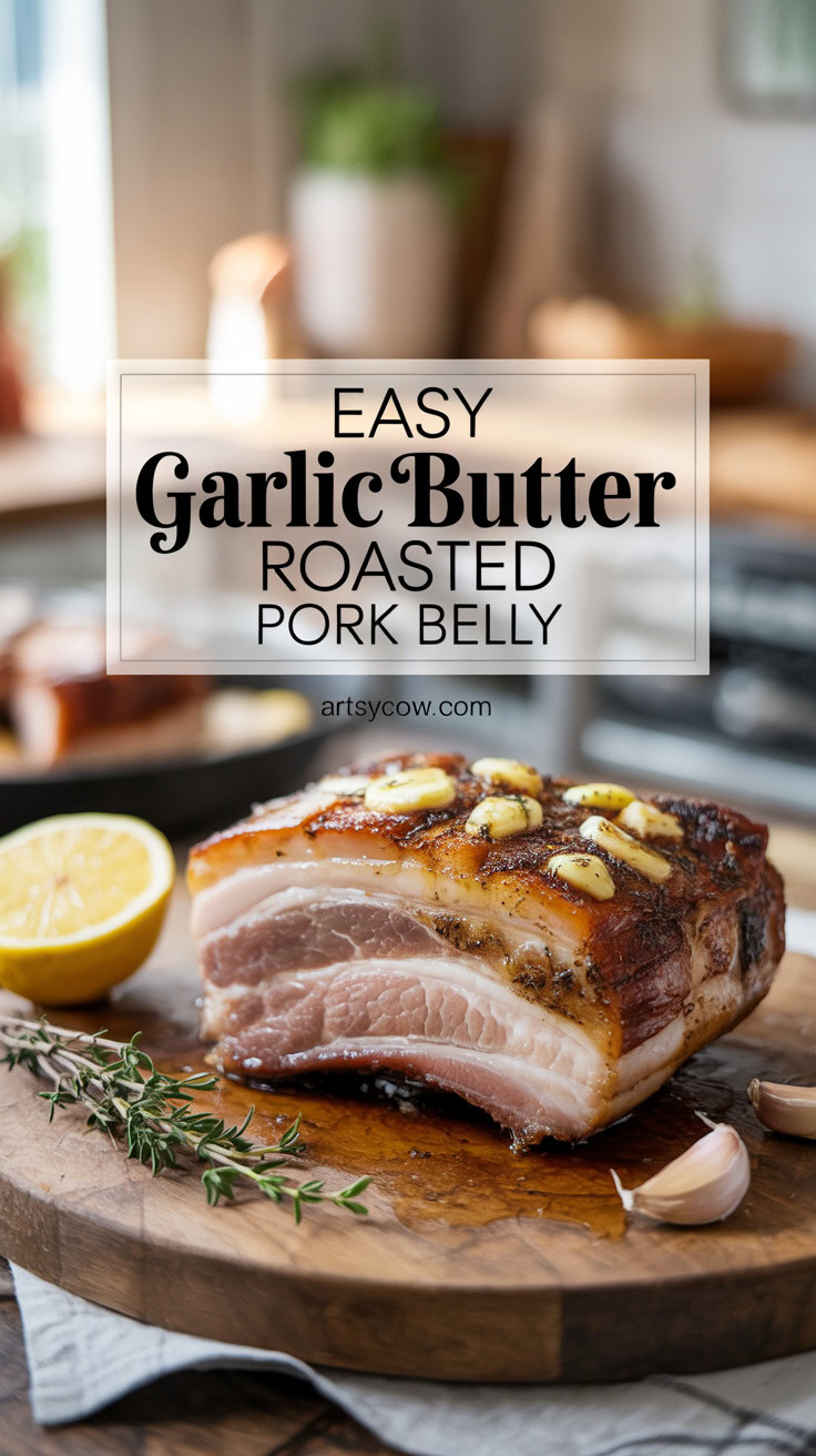 pin-1-Easy Garlic Butter Roasted Pork Belly-6