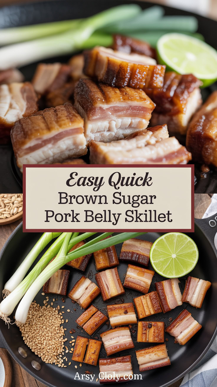pin-1-Easy Quick Brown Sugar Pork Belly Skillet-1