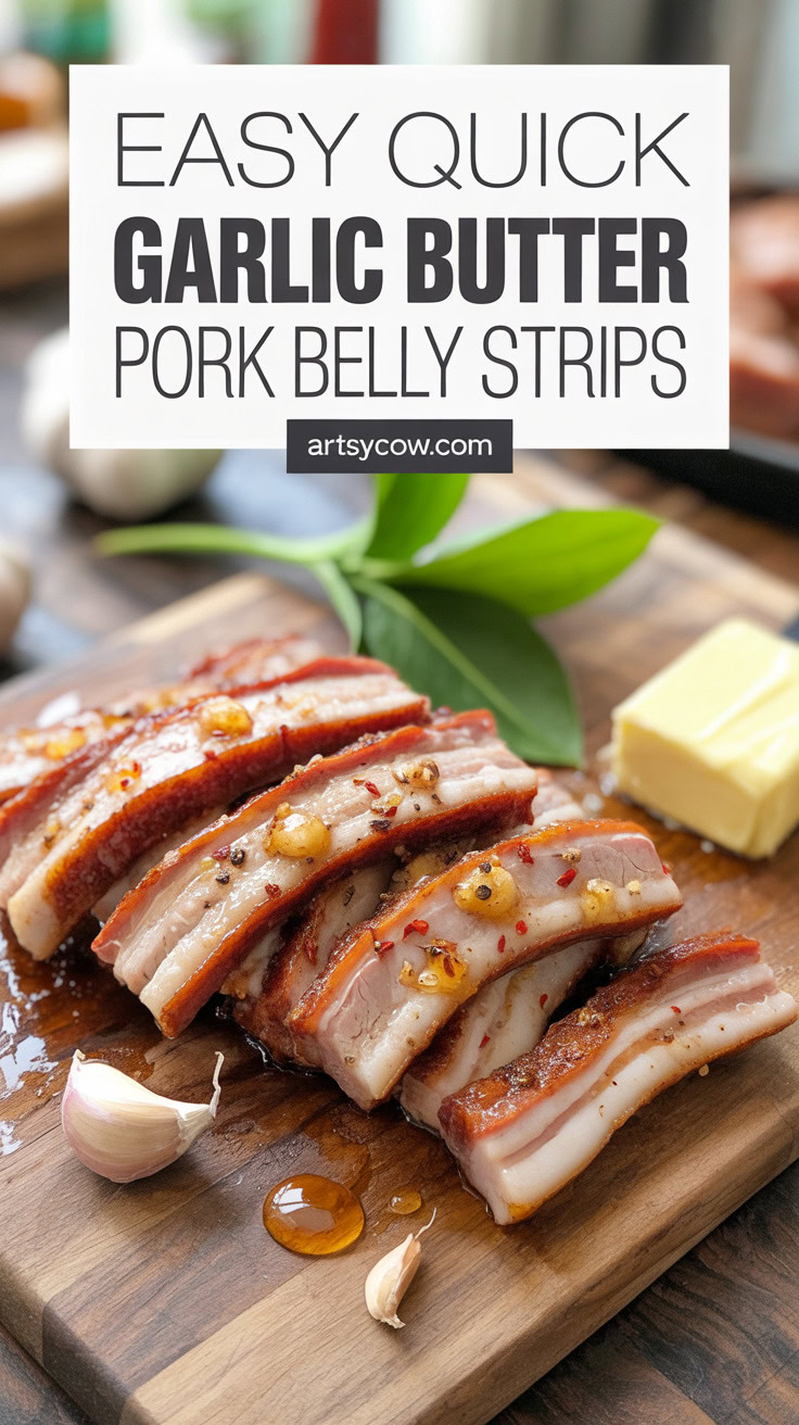 pin-1-Easy Quick Garlic Butter Pork Belly Strips-7