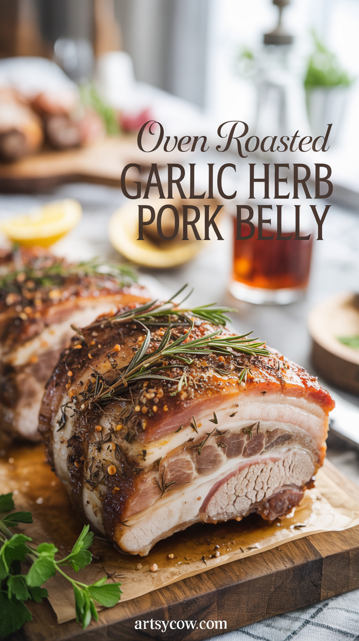 pin-1-Oven Roasted Garlic Herb Pork Belly-6