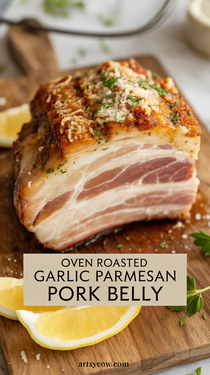 pin-1-Oven Roasted Garlic Parmesan Pork Belly-5