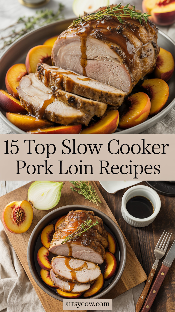 pin-10-Slow Cooker Bourbon Peach Pork Loin-4