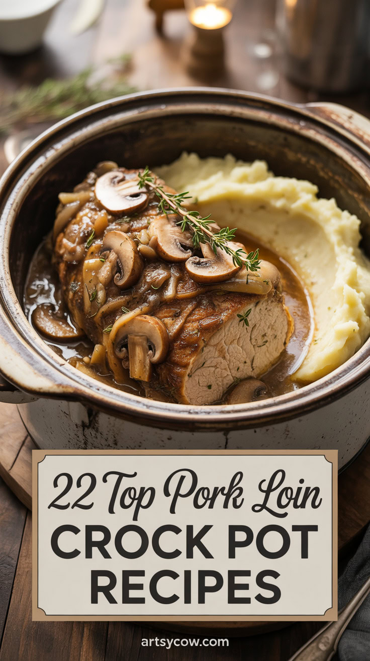 pin-18-Mushroom Pork Tenderloin Crock Pot Hearty-4
