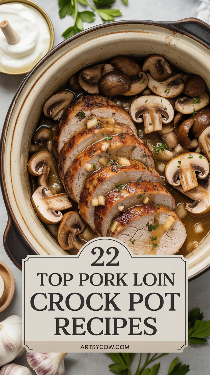pin-19-Mushroom Pork Tenderloin Crock Pot Meal-4