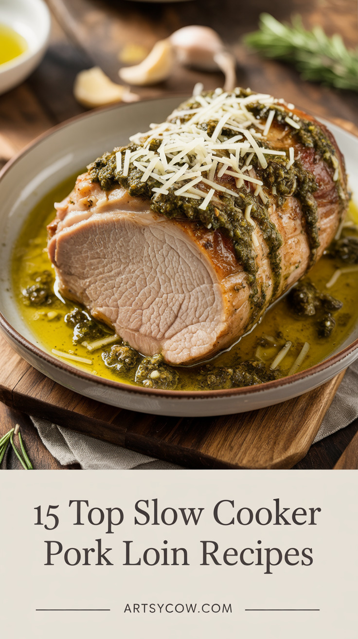 pin-6-Crock Pot Pesto Parmesan Pork Loin-3