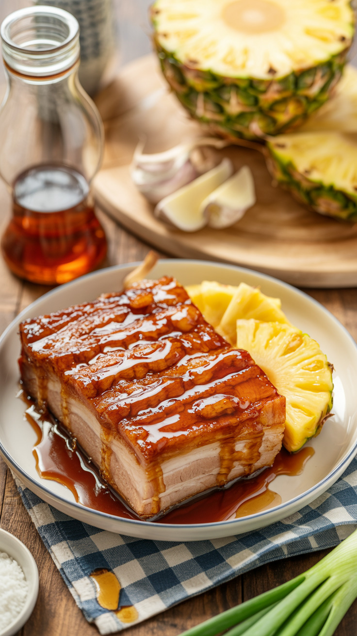pin-1-Easy Pineapple Teriyaki Candied Pork Belly Oven-2
