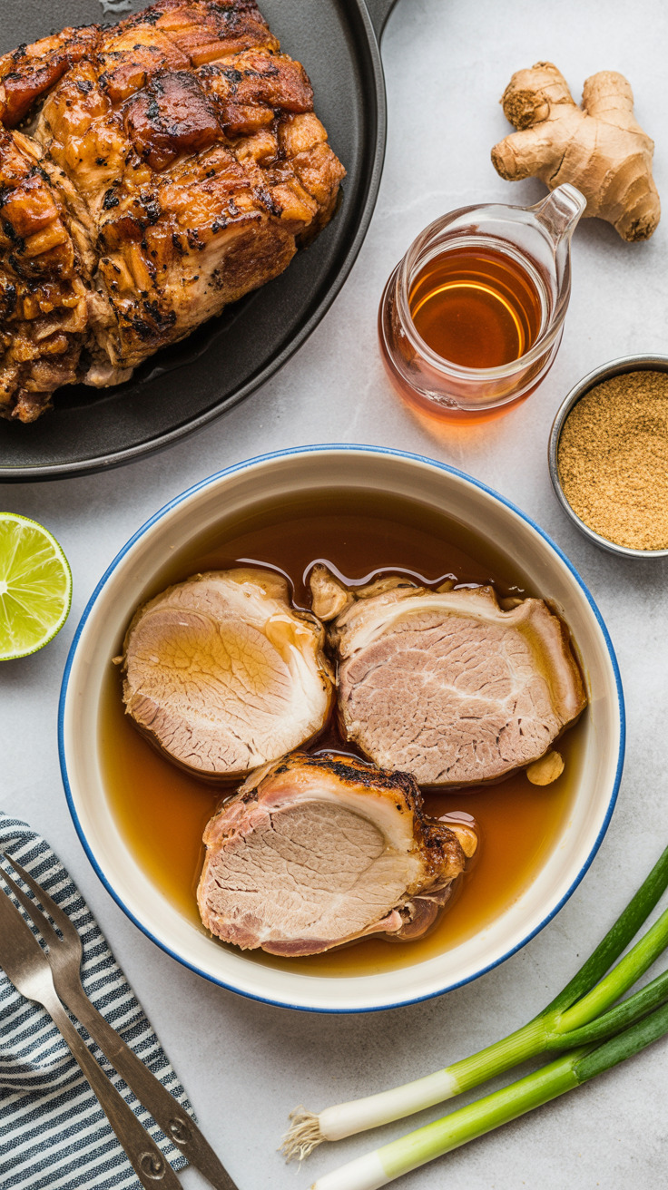 pin-1-Easy & Simple Asian Miso Glazed Pork Shoulder Dinner-2