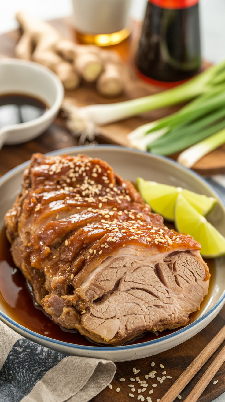 pin-1-Easy & Simple Asian Sesame Honey Pork Shoulder Dinner-4