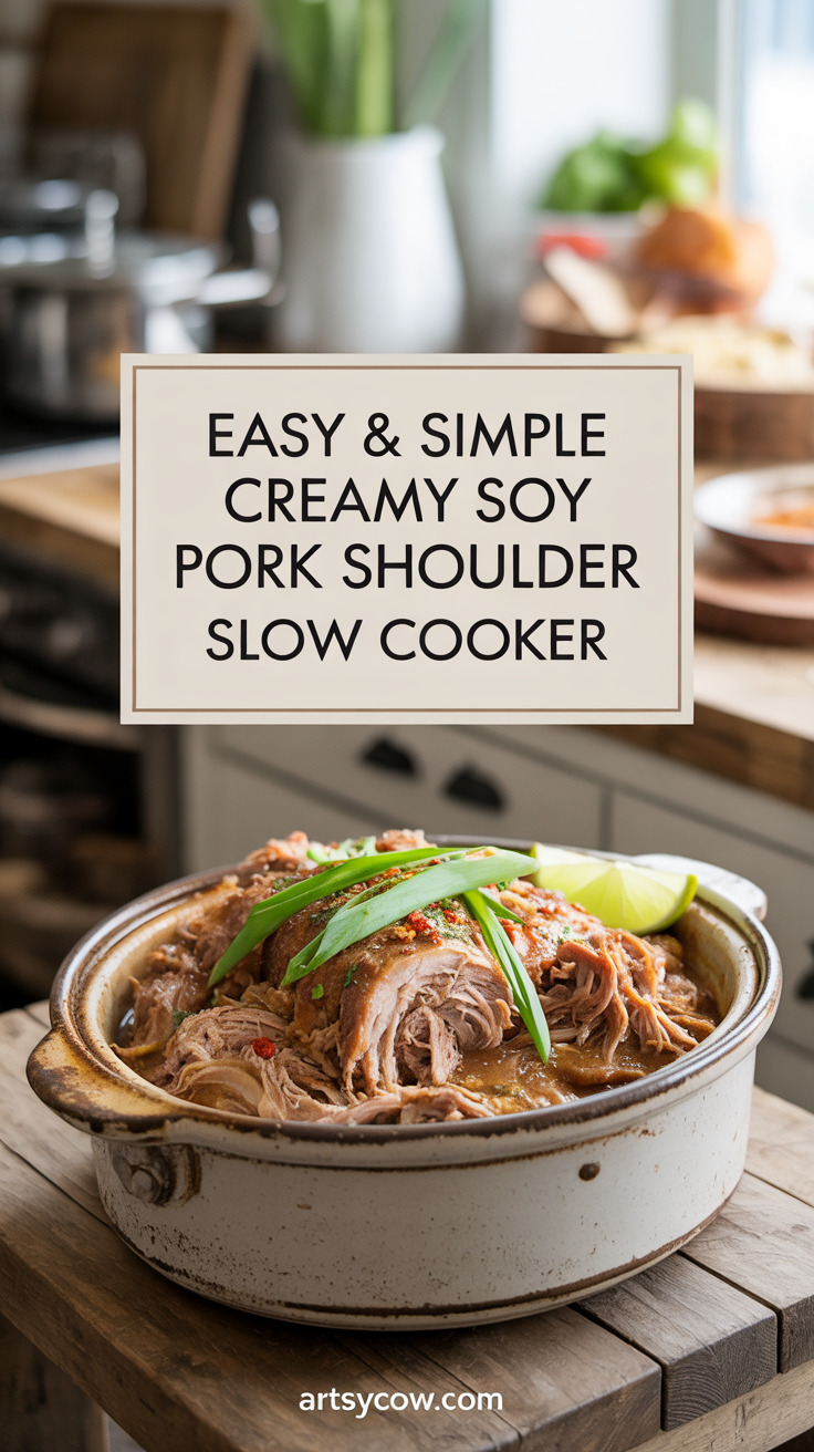 pin-1-Easy & Simple Creamy Soy Pork Shoulder Slow Cooker-3-1
