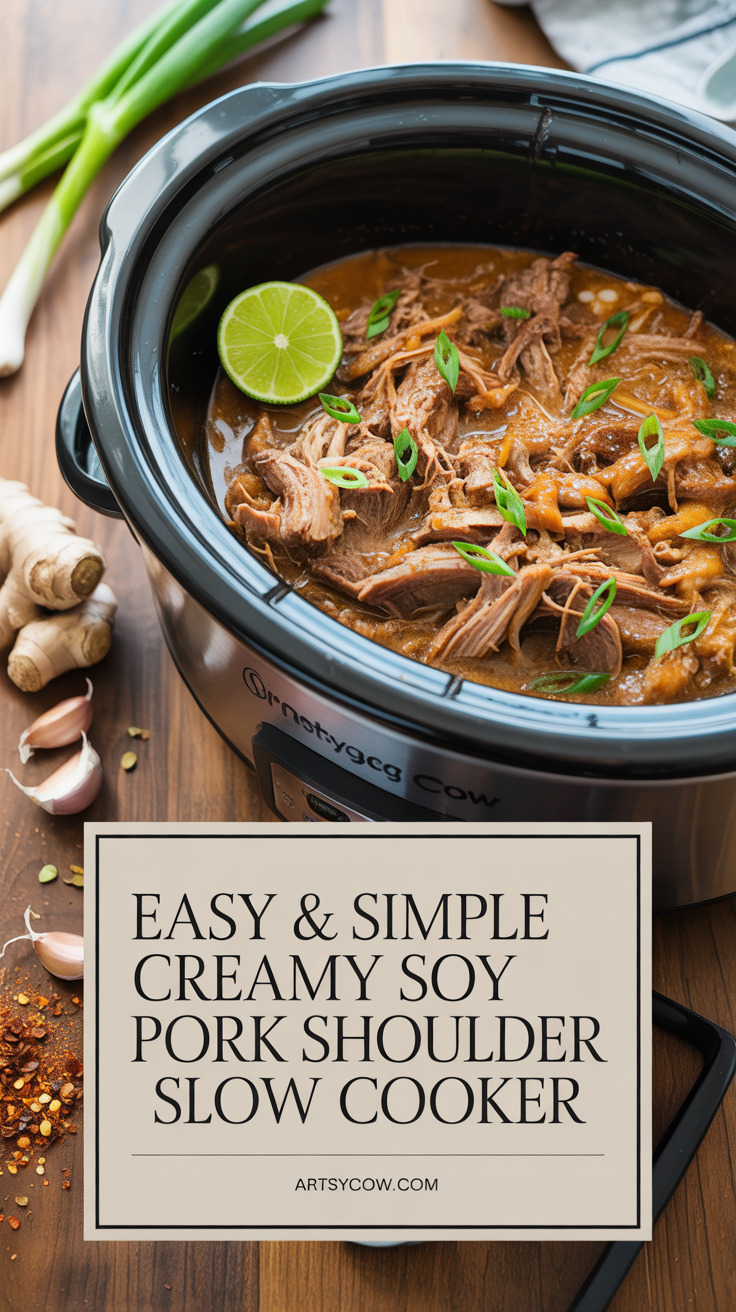 pin-1-Easy & Simple Creamy Soy Pork Shoulder Slow Cooker-4-2