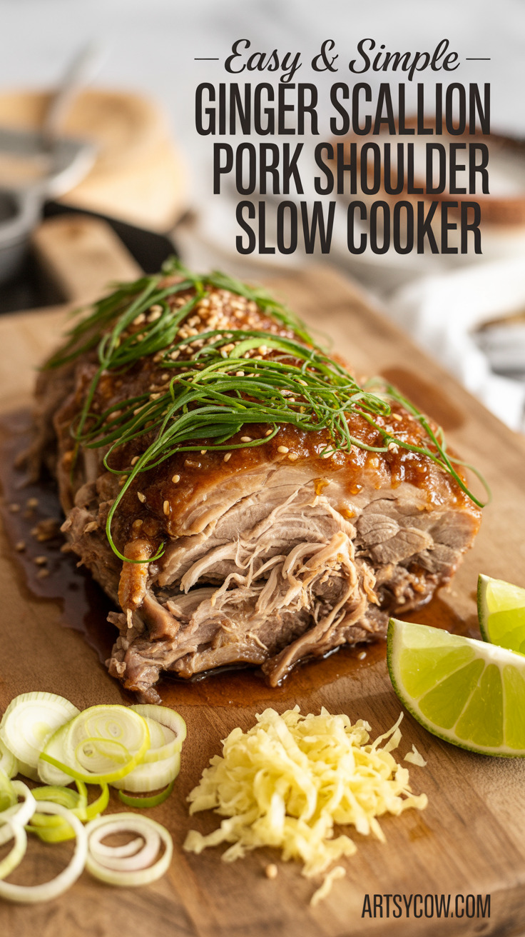 pin-1-Easy & Simple Ginger Scallion Pork Shoulder Slow Cooker-6