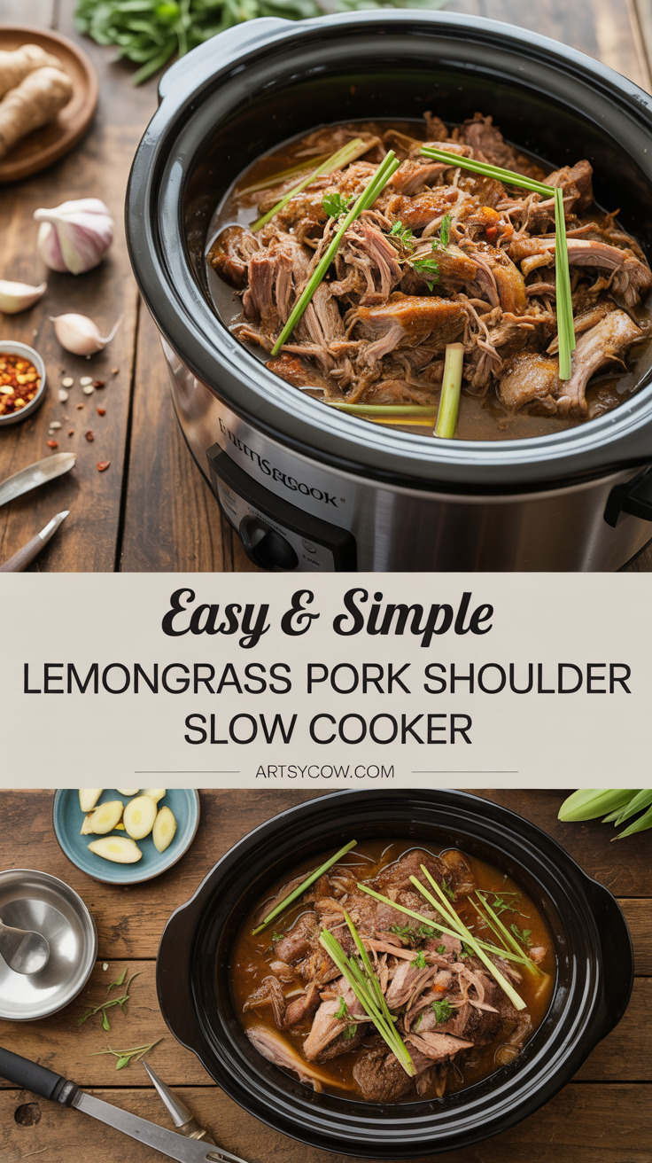 pin-1-Easy & Simple Lemongrass Pork Shoulder Slow Cooker-5
