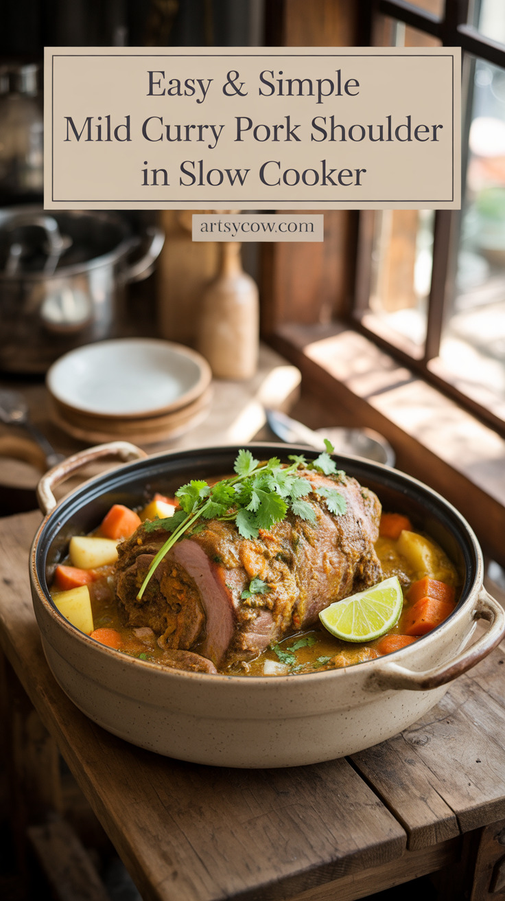 pin-1-Easy & Simple Mild Curry Pork Shoulder In Slow Cooker-3-1