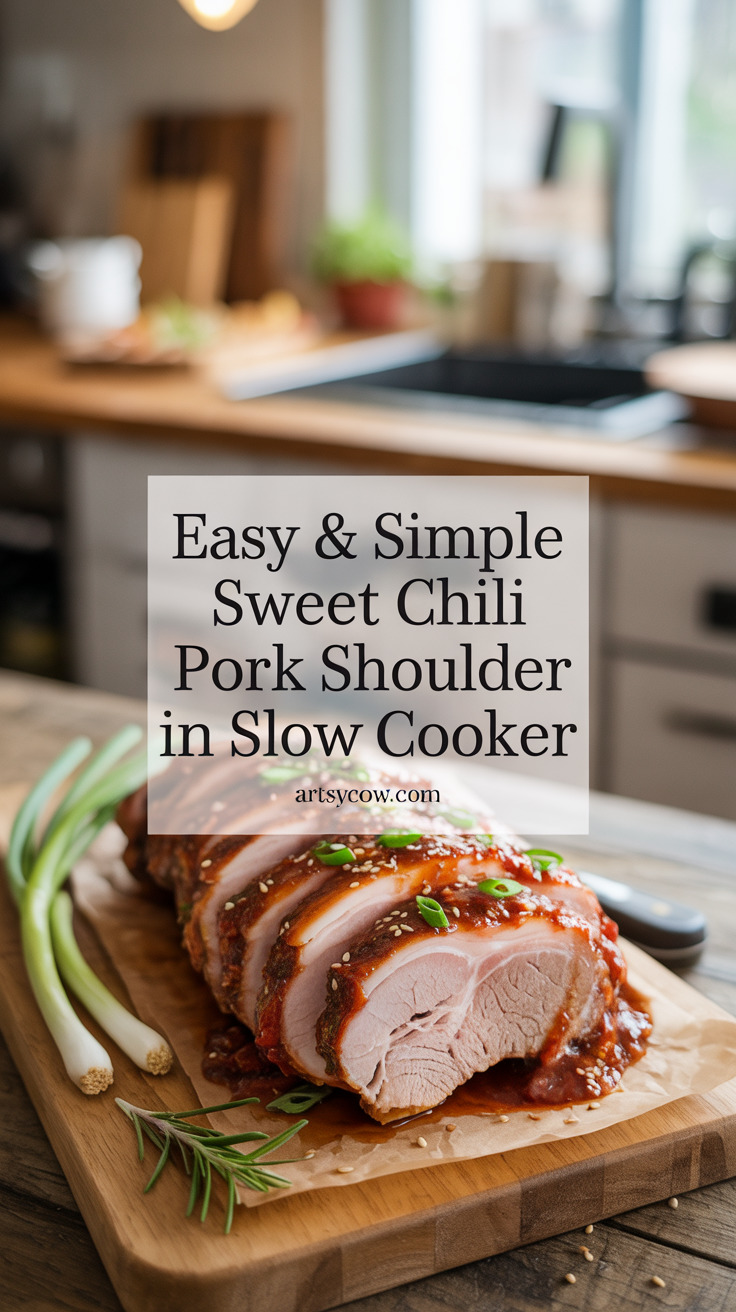 pin-1-Easy & Simple Sweet Chili Pork Shoulder In Slow Cooker-5