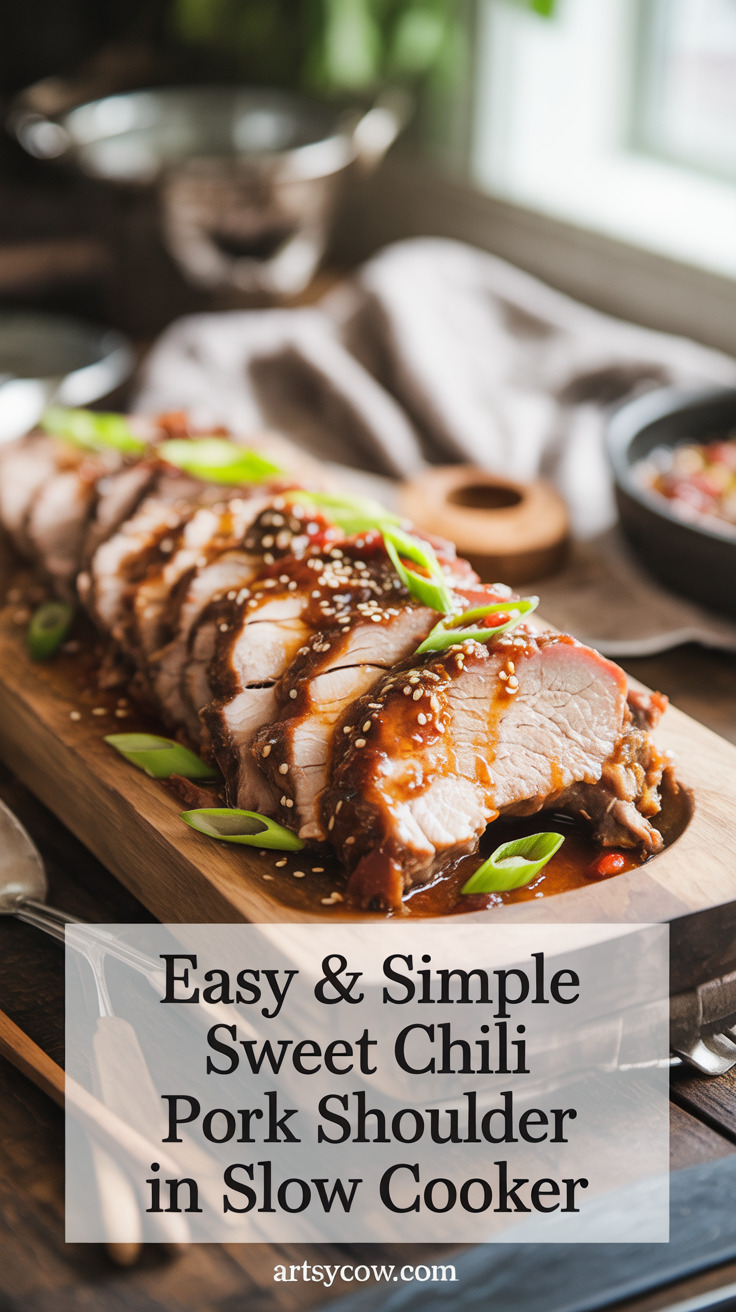 pin-1-Easy & Simple Sweet Chili Pork Shoulder In Slow Cooker-6