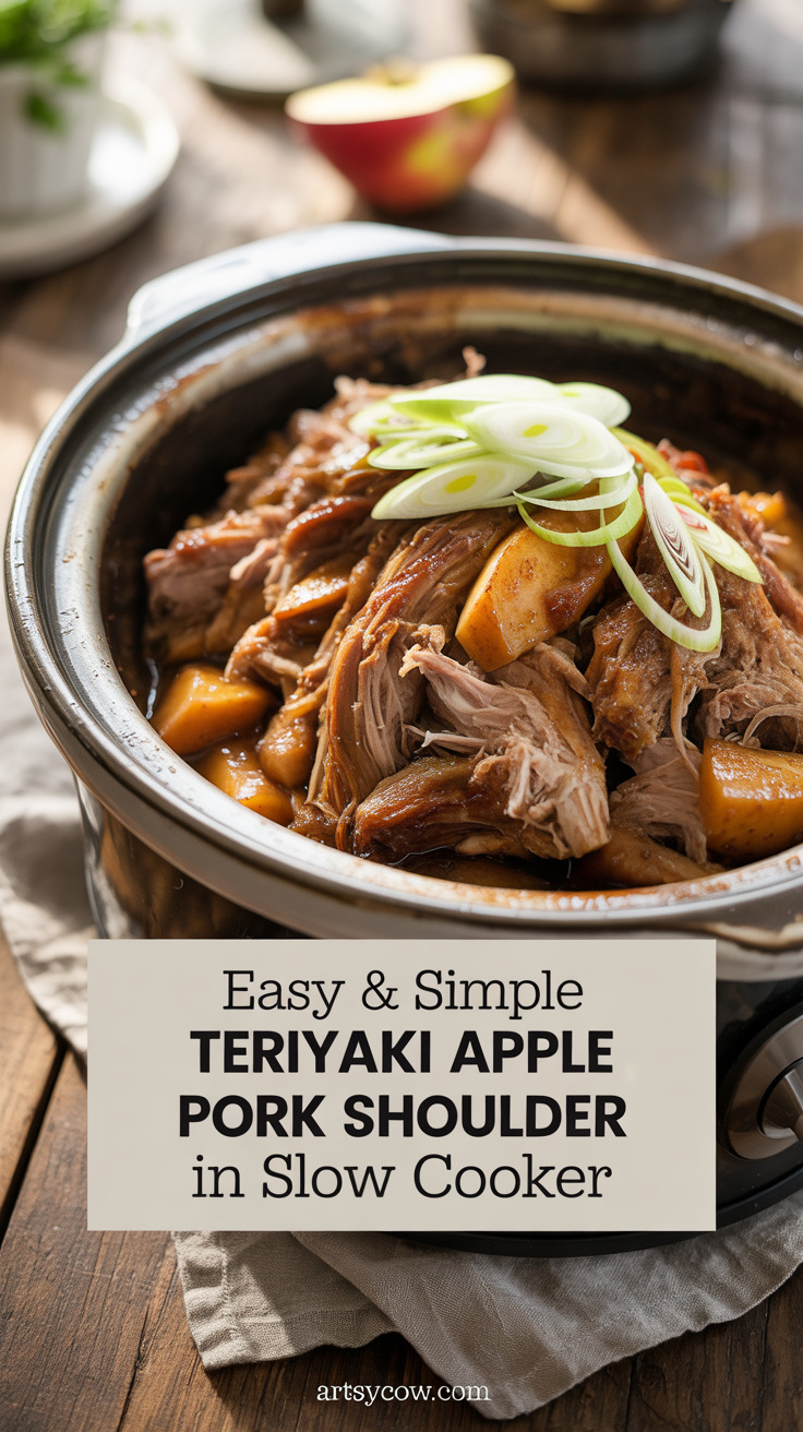 pin-1-Easy & Simple Teriyaki Apple Pork Shoulder In Slow Cooker-3-3