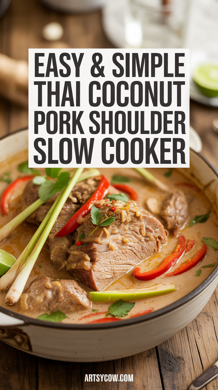 pin-1-Easy & Simple Thai Coconut Pork Shoulder Slow Cooker-7