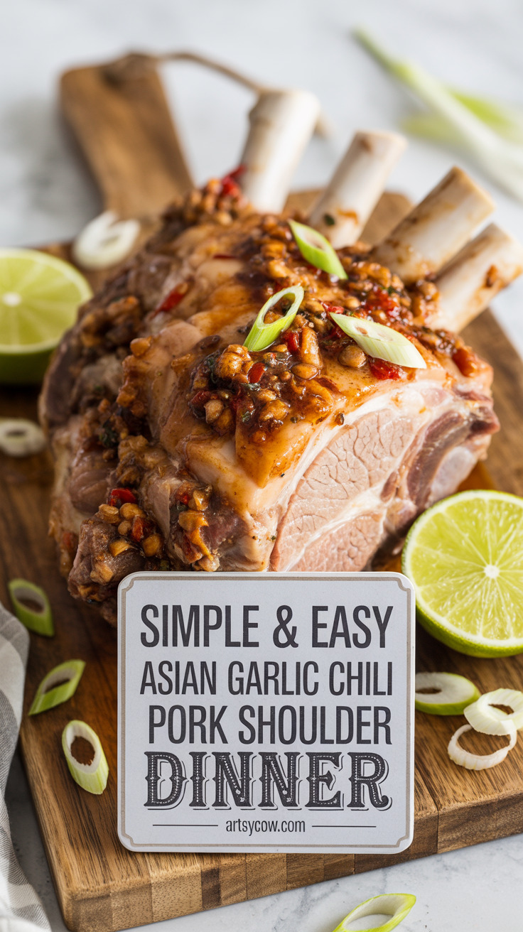 pin-1-Simple & Easy Asian Garlic Chili Pork Shoulder Dinner-5