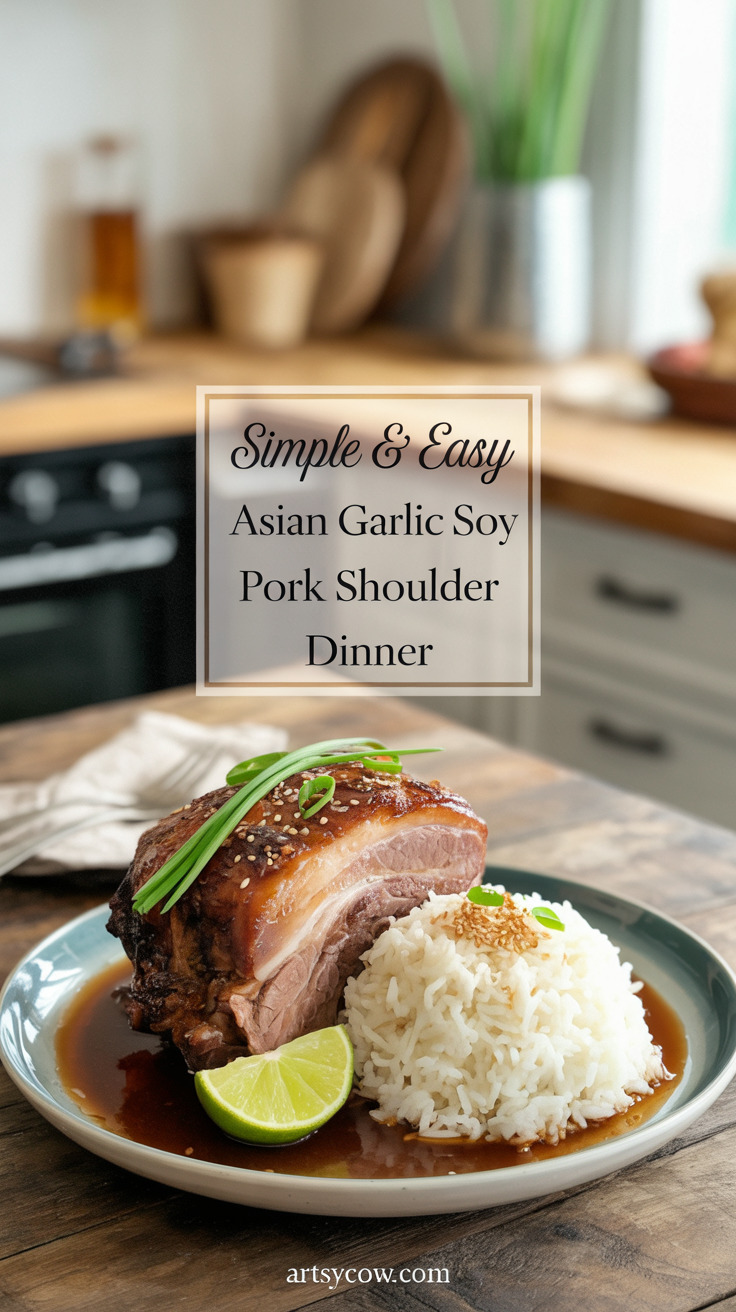 pin-1-Simple & Easy Asian Garlic Soy Pork Shoulder Dinner-5