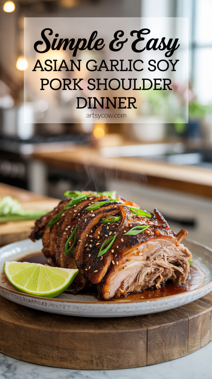 pin-1-Simple & Easy Asian Garlic Soy Pork Shoulder Dinner-6