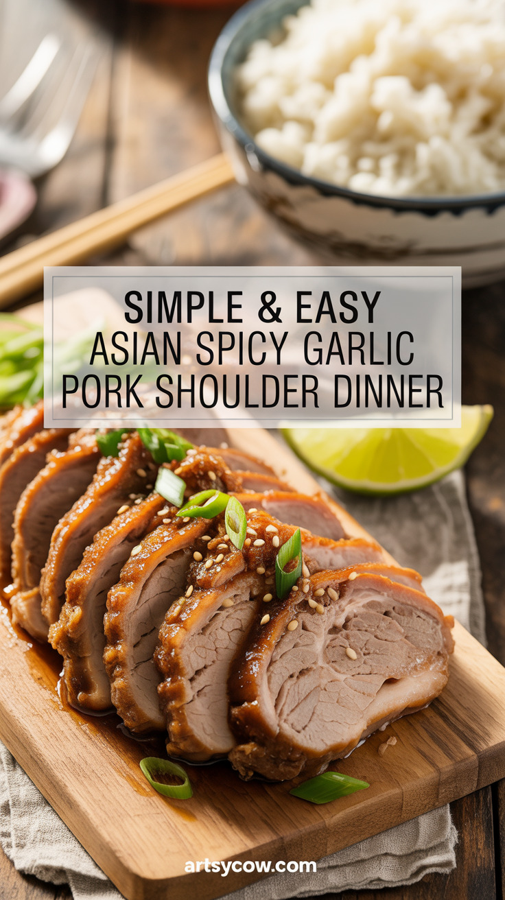 pin-1-Simple & Easy Asian Spicy Garlic Pork Shoulder Dinner-4-2