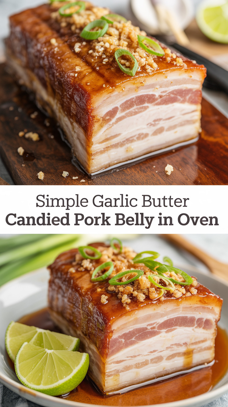 pin-1-Simple Garlic Butter Candied Pork Belly in Oven-3